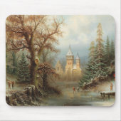 Romantische Winterlandschaft mit Eis-Skatern Mousepad (Vorne)