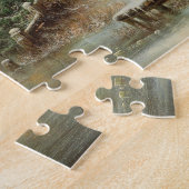Romantische Winterlandschaft mit Eis-Skatern Puzzle (Seite)