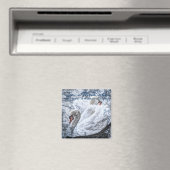 romantische Wintermesse Weißschwan Magnet (In Situ (Geschirrspüler))