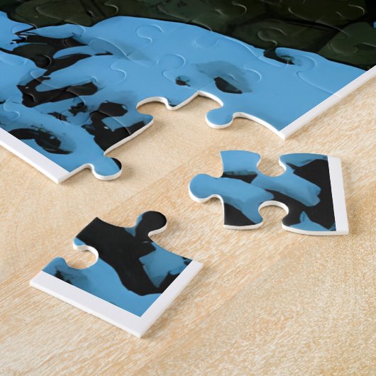 Romantische Winternacht in einer japanischen Onsen Puzzle (Seite)