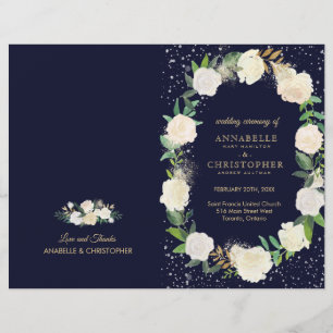 Romantische Winterwonderland-Hochzeitsprogramme