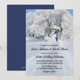 Romantische Winterwunder Hochzeitseinladung Einladung
