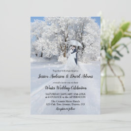 Romantische Winterwunder Hochzeitseinladung Einladung