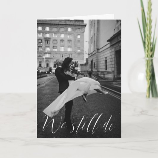 Romantische wir machen noch Kalligrafie Vow Renewa Einladung (Vorderseite)