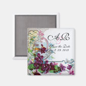 Romantische Wirbel mit Blumenbezug Lila Stiefmütte Magnet (Vorderseite/Rückseite)