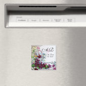 Romantische Wirbel mit Blumenbezug Lila Stiefmütte Magnet (In Situ (Geschirrspüler))