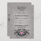 Romantische Wirbel und Herz Einladung (Vorne/Hinten)