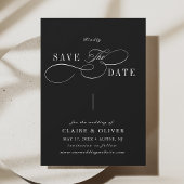 Romantische Wirble Kalligrafie-Seite Grün Save The Date