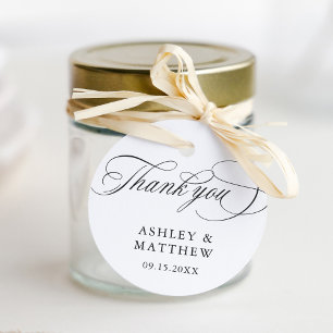 Romantische Wirble Kalligraphie Hochzeit Vielen Da Geschenkanhänger