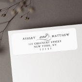 Romantische Wirble Kalligraphie-Rücksendeadresse