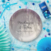 Romantische Wisteria-Hochzeit Pappteller (Party)