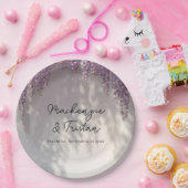 Romantische Wisteria-Hochzeit Pappteller (Party)