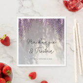 Romantische Wisteria-Hochzeit Serviette (Beispiel)