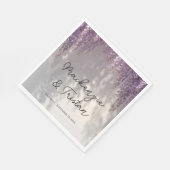 Romantische Wisteria-Hochzeit Serviette (Ecke)