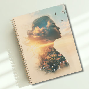 Romantische Woman Nature Sunset Inspiration Custom Planer