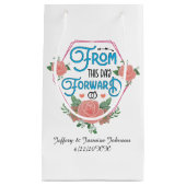 Romantische Wortart Hochzeit individuell anpassbar Kleine Geschenktüte (Vorderseite)