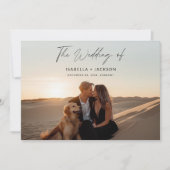 Romantische Wüstenhochzeit - Foto Einladung (Vorderseite)