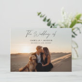 Romantische Wüstenhochzeit - Foto Einladung (Stehend Vorderseite)