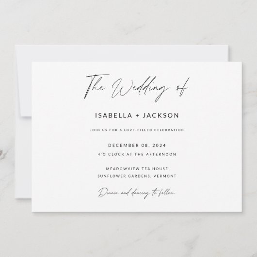 Romantische Wüstenhochzeit - Foto Einladung (Rückseite)