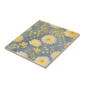 Romantische Yellow Chrysanthemum Petals Fliese (Seite)