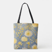 Romantische Yellow Chrysanthemum Petals Tasche (Rückseite)