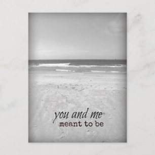 Romantische "You and Me Beach Scene" Postkarte