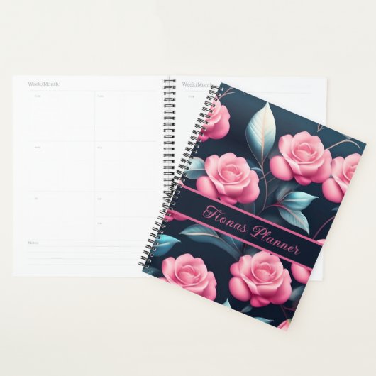 romantische, zarte, rosa Rosen Muster Planer (Anzeige)