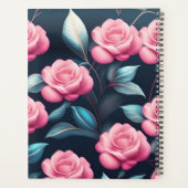 romantische, zarte, rosa Rosen Muster Planer (Rückseite)