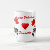 Romantische Zebra-Liebe Tasse (Mittel)