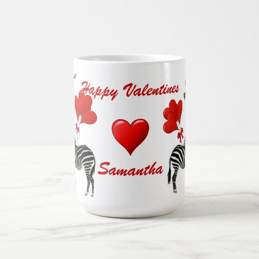 Romantische Zebra-Liebe Tasse (Mittel)
