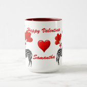 Romantische Zebra-Liebe Tasse (Zentrum)