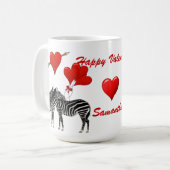 Romantische Zebra-Liebe Tasse (Vorderseite Links)