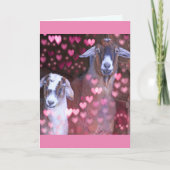 Romantische Ziegen und Herz-Jubiläum Karte (Vorderseite)