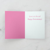 Romantische Ziegen und Herz-Jubiläum Karte (Innenseite)