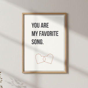 Romantische Zitat-Wandkunst, Minimalistische Liebe Poster