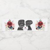 Romantische Zitate Calligraphie Jane Austen Weddin Wasserflaschenetikett (Einzelnes Label)