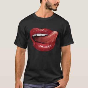Romantische Zunge für Mama Vater Jungs Mädchen Män T-Shirt