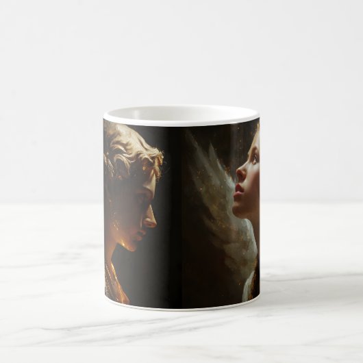 Romantische zwei Engel Kaffeetasse (Mittel)