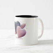 Romantische Zwei Herzen Tasse (VorderseiteRechts)