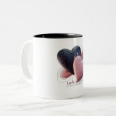 Romantische Zwei Herzen Tasse (Vorderseite Links)