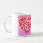 Romantische zwei rote Herzen Kaffeetasse (Links)