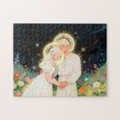 Romantische Zwillingsseele Liebe Mann und Frau Fol Puzzle (Horizontal)