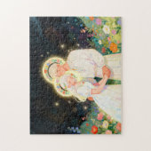 Romantische Zwillingsseele Liebe Mann und Frau Fol Puzzle (Vertikal)