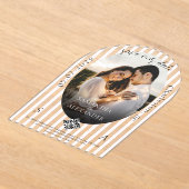 Romantischer 1-Foto-QR-Code Save the Date Acryleinladungen (Ablage )