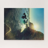 Romantischer Abend Sun am Bethells Beach Foto Puzzle (Horizontal)