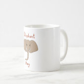 Romantischer Afrikanischer Elefantentag Kaffeetasse (VorderseiteRechts)