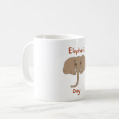 Romantischer Afrikanischer Elefantentag Kaffeetasse (Vorderseite Links)