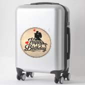 Romantischer Alles Gute zum Geburtstag Aufkleber (Koffer)