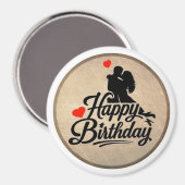 Romantischer Alles Gute zum Geburtstag Magnet (Vorderseite/Rückseite)