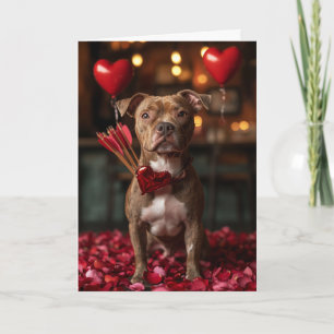 Romantischer American Staffordshire Terrier Valent Karte